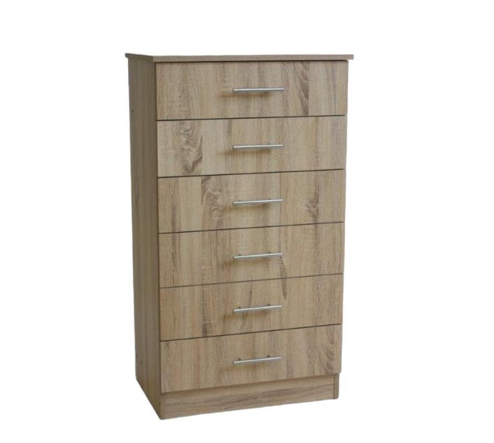 Lagos Six Drawer Chest of Drawers Beech Makro