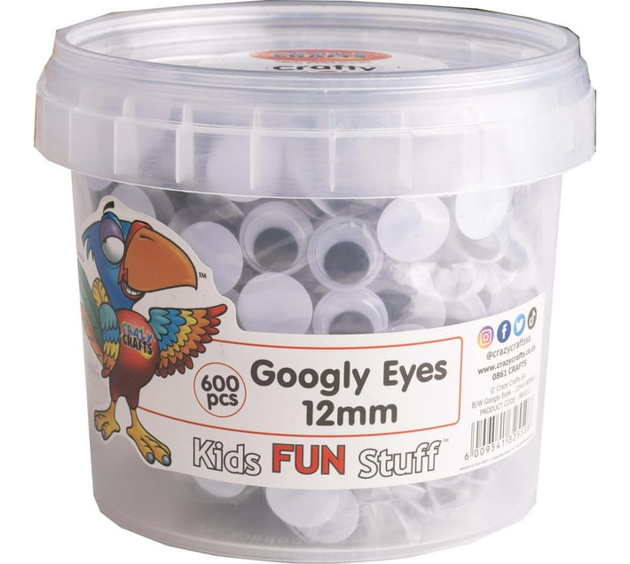 Crazy Crafts eyes bulk googly eyes 12mm (Multicolour) Makro