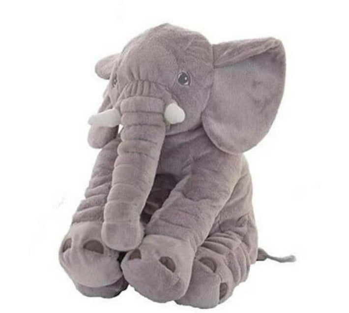 LESEDI Stuffed Elephant Plush PillowGrey Small, Medium (Beige