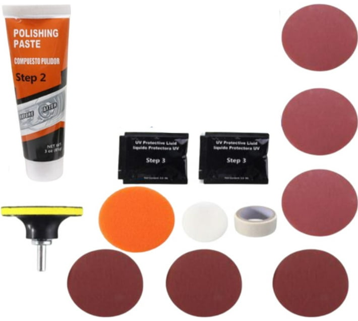 Generic DIY Headlight Restore Polish Cleaner Kit Vehicle Tool Kit