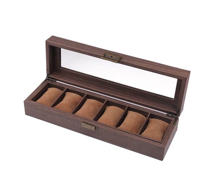 Someone’s in a Makro CellTime 6 Slot Watch Box Organizer WoodLook PU