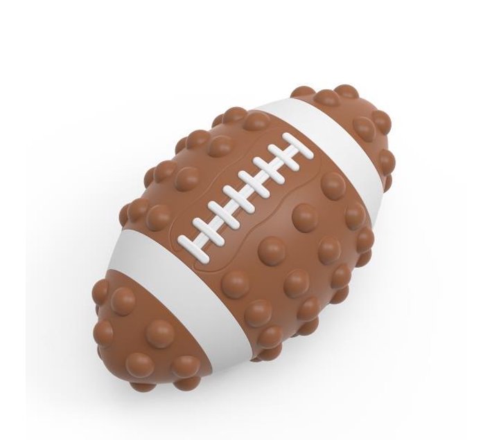 Rugby Ball Fidget PoP It Brown, plus pump Makro