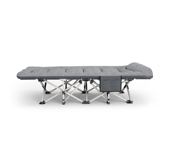 Someone’s in a Makro Portable Foldable Bed with Adjustable Backrest for