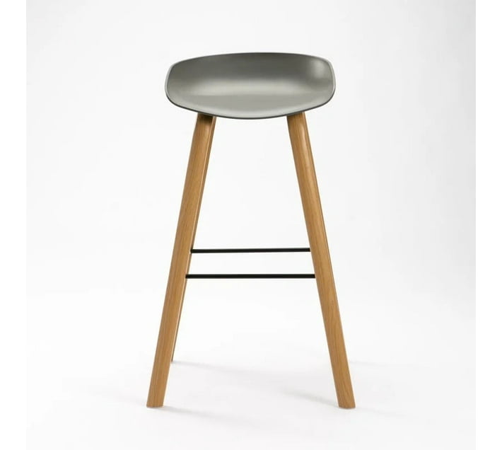Galliano Luxury Barstool Grey Metal Bar Stool (Finish Colour Grey