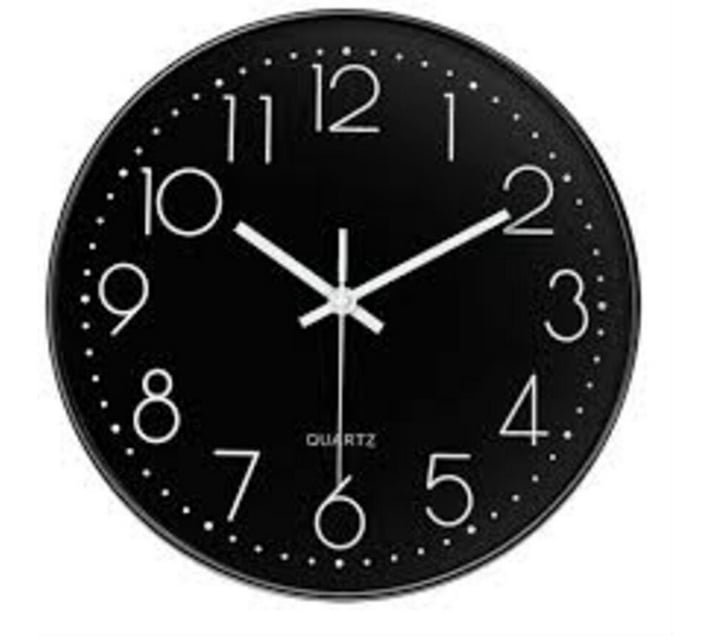 Buy Generic Analog 2 cm X 30 cm Wall Clock (Black, With Glass, Standard ...