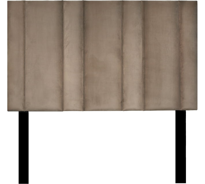 COMPLETE LIVING FURNITURE Mia Beige Velvet Headboard Double Bed Makro