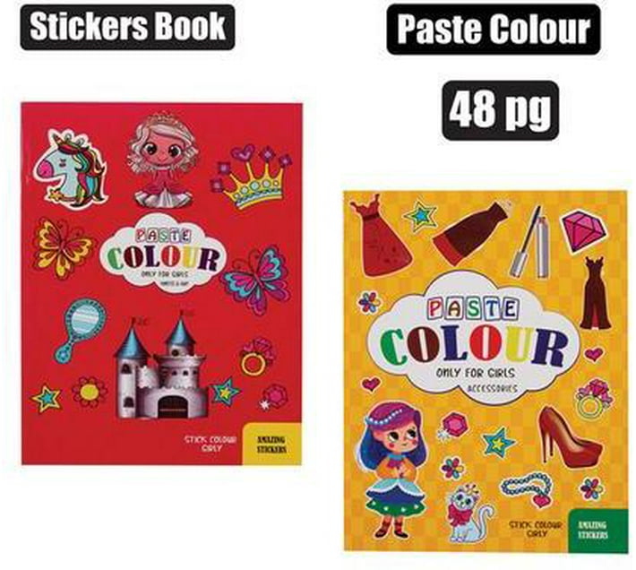 General Merchandise 3 cm Book sticker girls paste 48p asstd Self