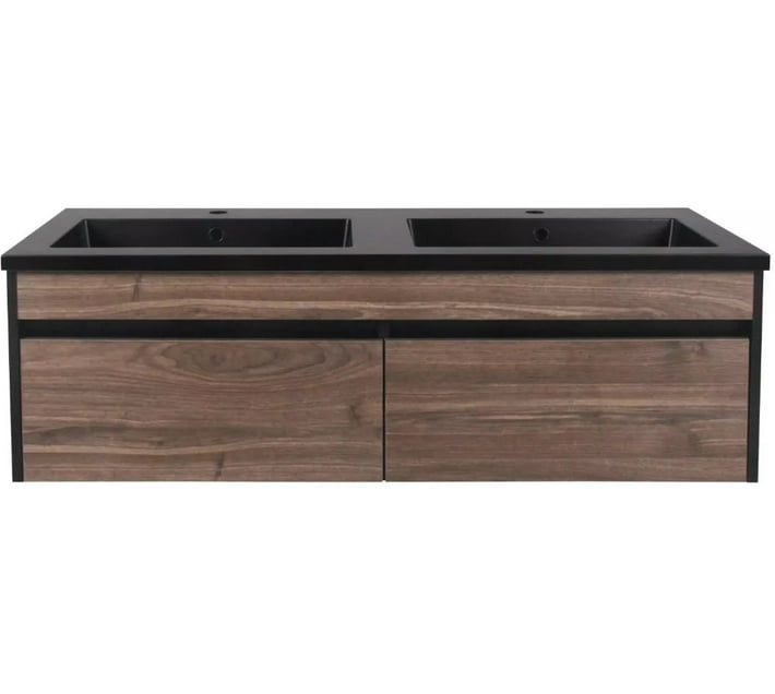 Bijiou Bathroom Vague Noire 1200mm Solid Wood Wall Mount