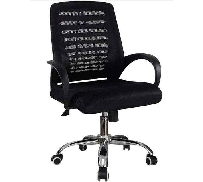 Black Ergonomic Office Chair with Armrest, Lift&Swivel/Tilt Mechanism