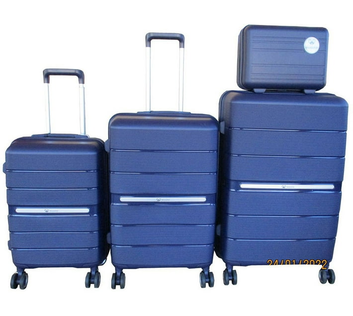 Mooistar MS 847 Royal Blue Cabin & Checkin Set 4 Wheels 30 inch