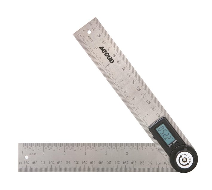 Accud - Digital Protractor Blade 200Mm 0-360 | Makro