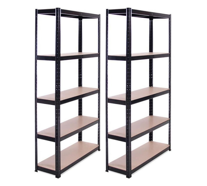 G Rack 2 Units of 5 Tier Shelf Steel Shelving Galvanised & Painted Makro
