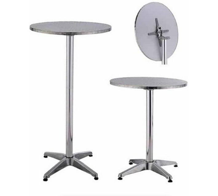 Generic BT01 Steel Bar Table (Finish Colour Silver, Preassembled