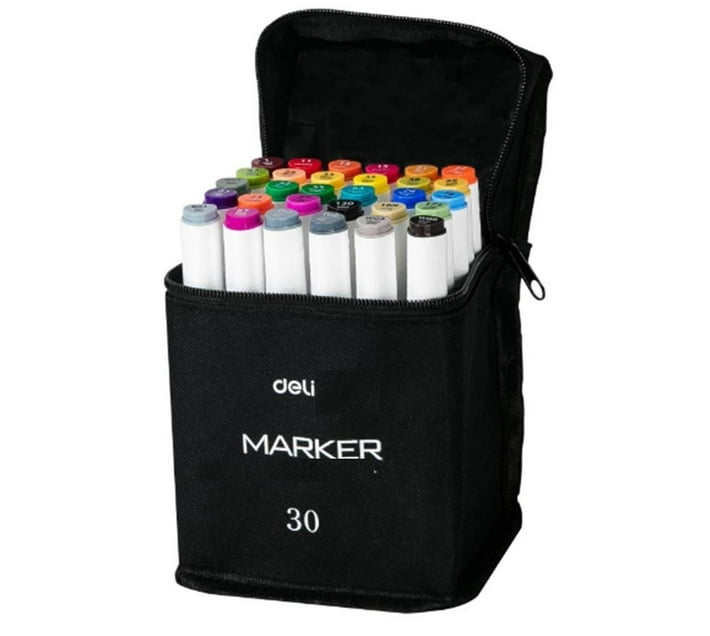 Deli Multi Artist And Crafts Duel Tip Markers With Carry Bag 70807