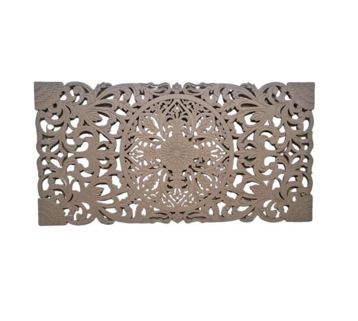 Bohemian Design Raw MDF Wooden Headboard Queen Makro