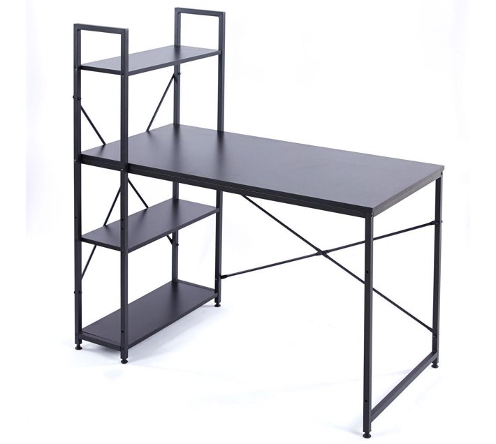 Someone’s in a Makro Computer Desk Wood Desk with Storage Bookshelf