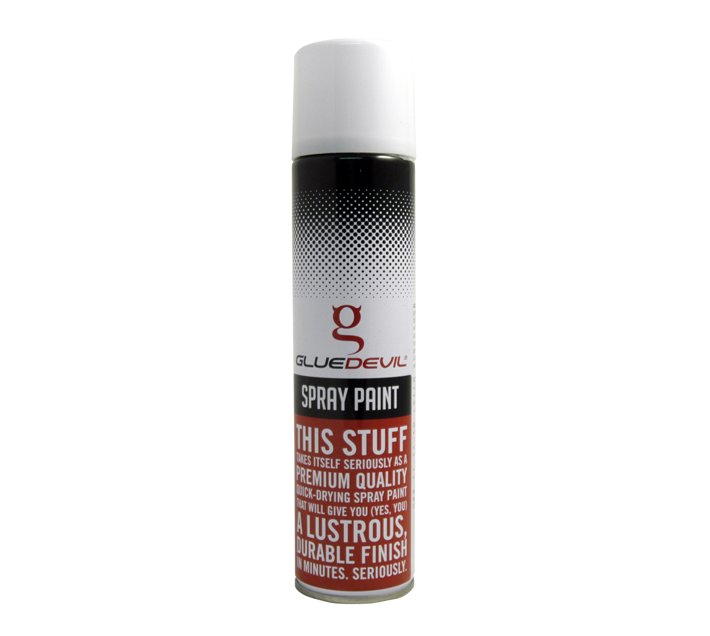 Glue Devil Spray Paint Satin White 300ml Makro