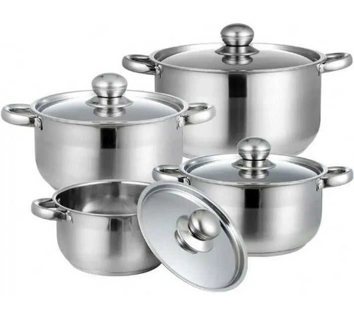 Pot Set Condere Stainless Steel Cookware Set (8 Piece) Makro
