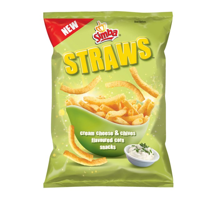 Simba Straws Cream Cheese And Chives (1 x 110g) Makro