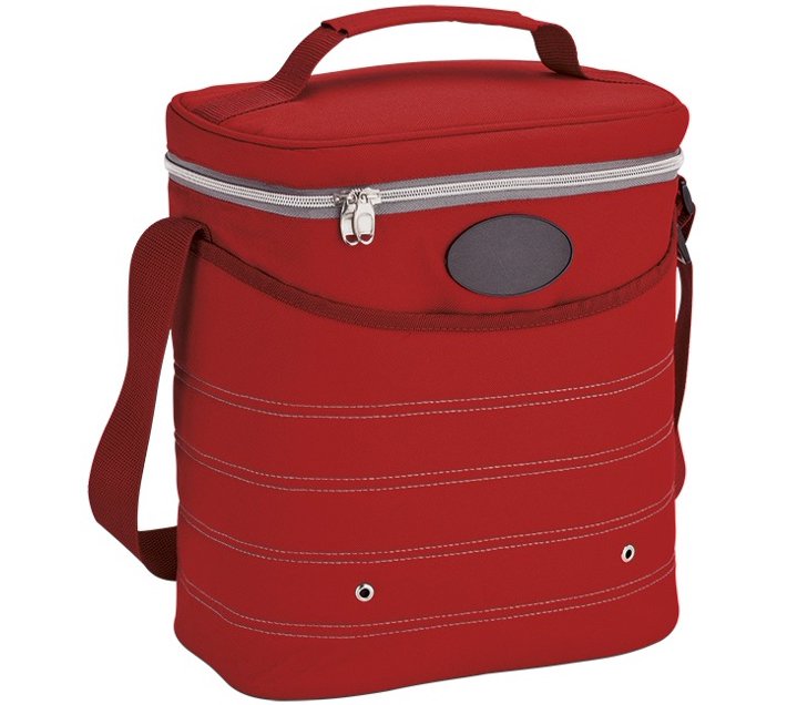 Oval Cooler Bag with Shoulder Strap Polyester Beverage Storage Cooler