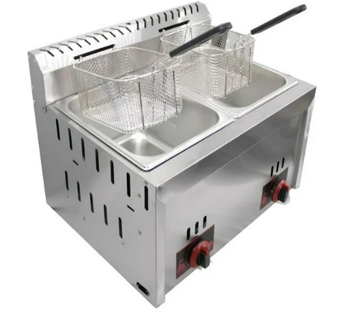 Gas Deep fryer 1 Stainless Steel Manual Gas Stove (2 Burners) | Makro