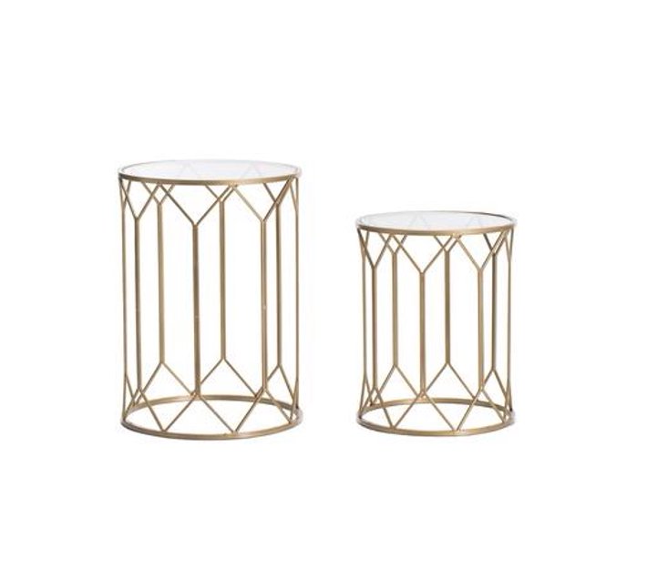 Someone’s in a Makro Cessily 2 Geometric Gold Side Tables Mood