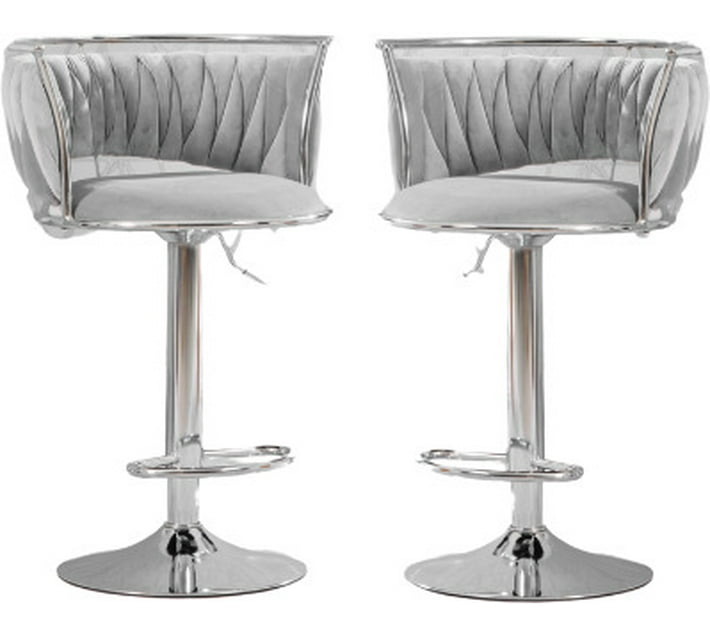 KC Furn Metal Bar Stool (Finish Colour - Grey, DIY(Do-It-Yourself)) | Makro