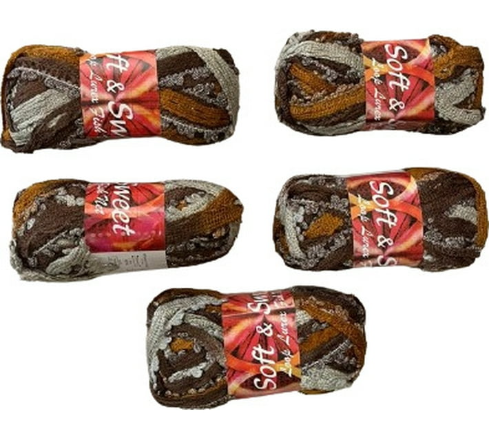 JOST Loop Lurex 194 Knitting Wool Art and Craft Kit (Brown) Makro