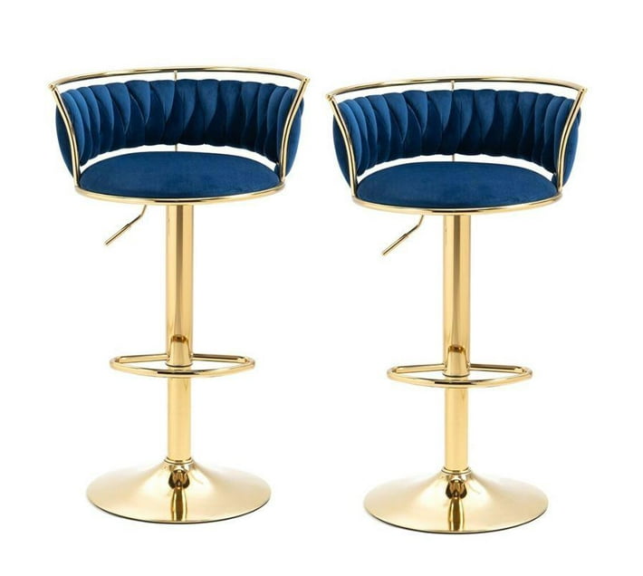 Someone’s in a Makro Velvet Bar chair / Bar Stool Velvet Swivel set of