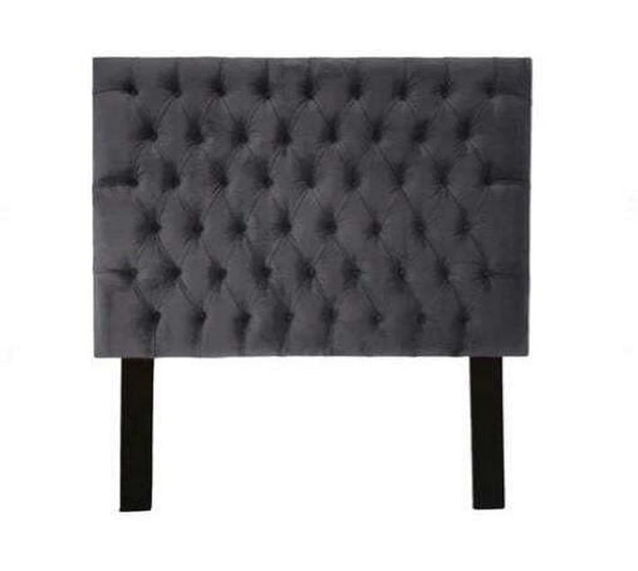 Grey Chesterfield Headboard Bed Frame Makro