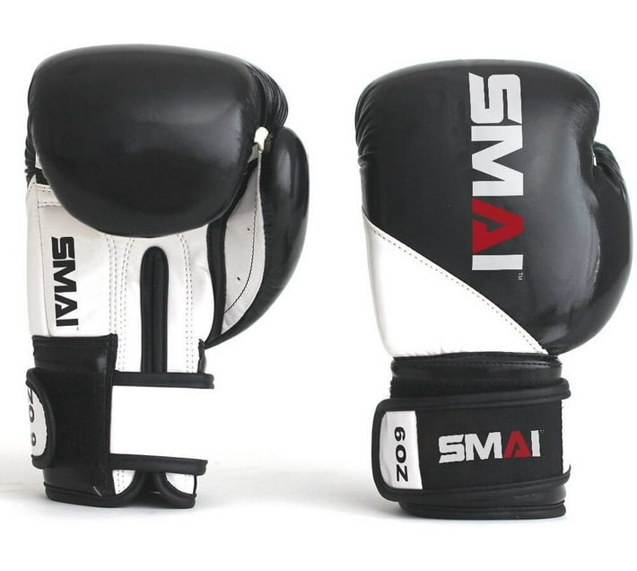 SMAI KIDS BOXING GLOVES 6OZ Boxing Gloves Black White Makro