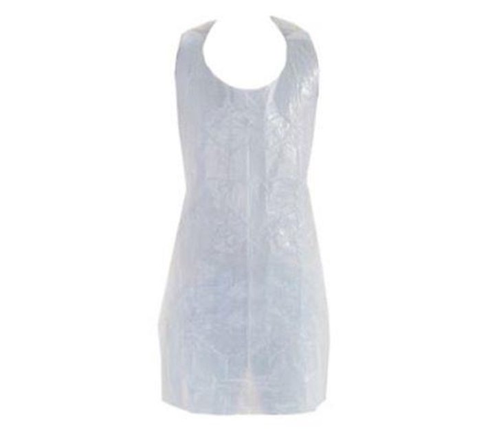 Disposable Plastic Aprons One Size Fits All White Pack of 100 Makro