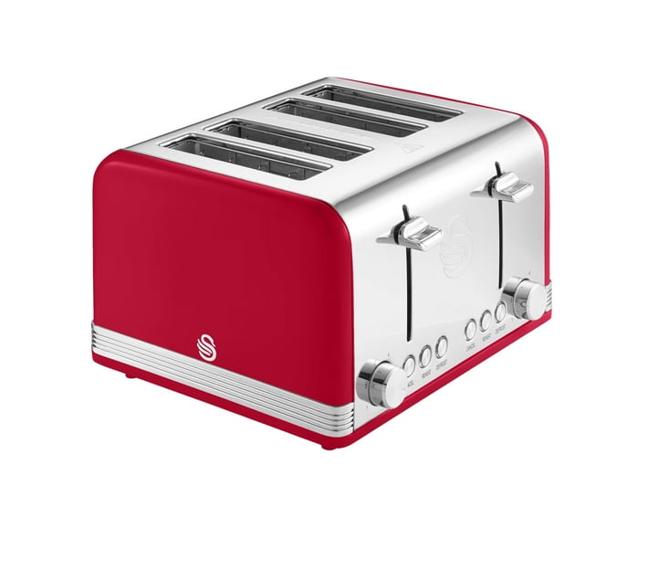 Someone’s in a Makro Swan Retro Red 4 Slice Toaster Mood