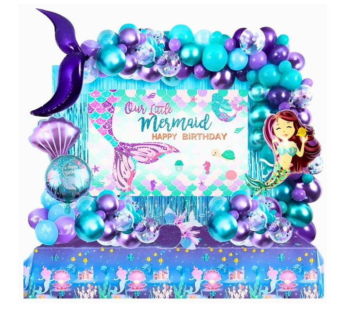 Mermaid Party Decorations Packs for Girls HeadbandPack of 110 Pieces ...