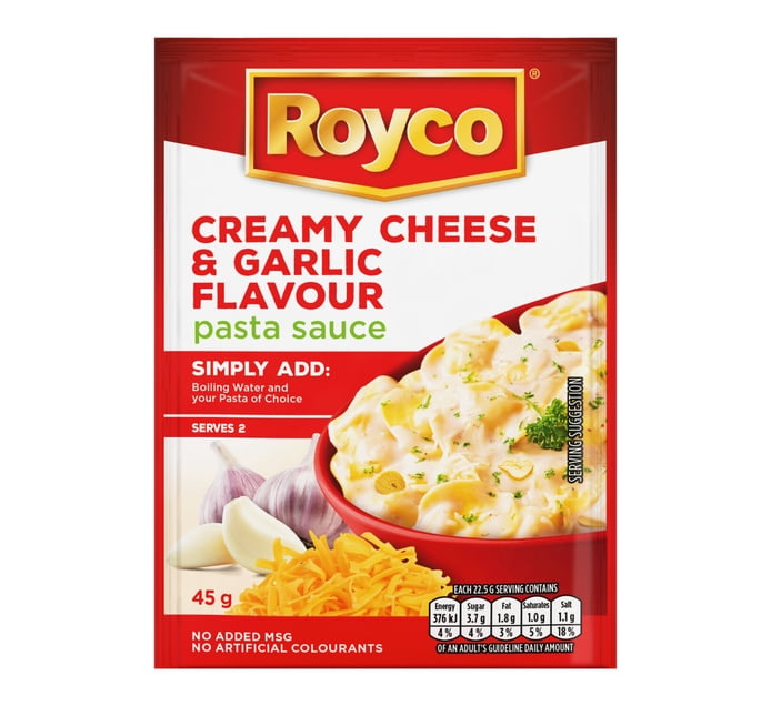 Royoco Rice Sauce Buy Royco Creamy Cheese & Garlic Pasta Sauce 45g in Bulk | Makro Business