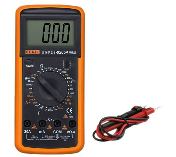Senit Commercial Multimeter DT9205A Digital Battery Tester () Makro