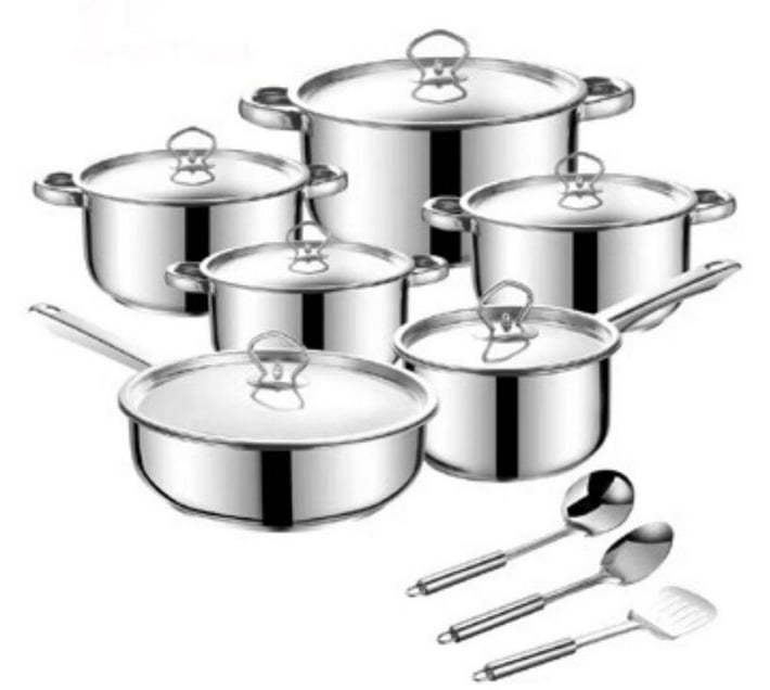 Totally Home Pan with Lid 2.5 L capacity (Stainless Steel, Nonstick