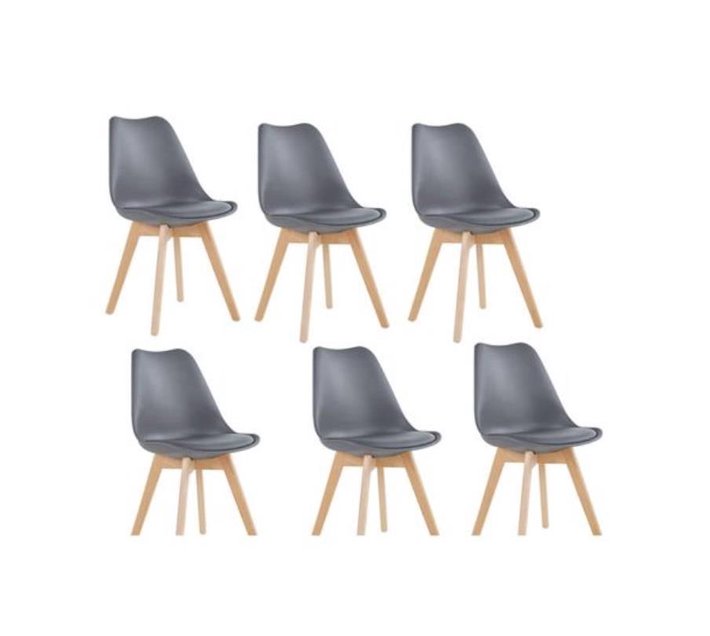 Set of 6 Dining Chairs, Ideal for Dining Room, Living Room, Bedroom and Kitchen Makro