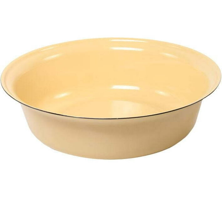 New World Porcelain Serving Bowl Enamel Basin 70cm (Pack of 6, Beige