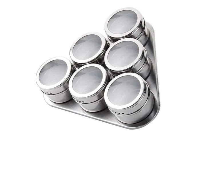 Triangular Spice Containers Someone’s in a Makro 6-Piece of Stainless Steel Triangular Board ...