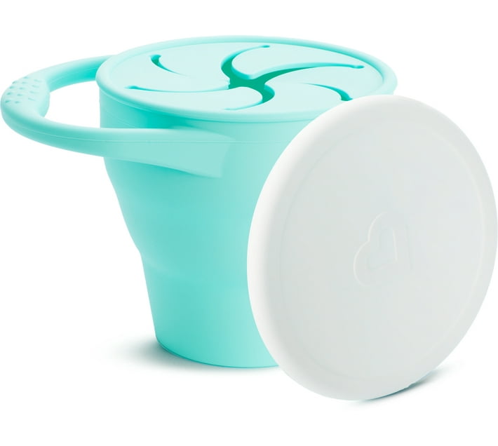 Munchkin C’est Silicon Snack Catcher with Lid Blue Plastic BPA Free