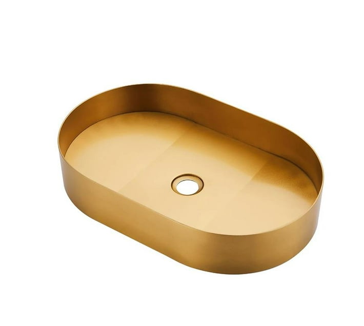 Maeve Single Bowl Oval Sink Kitchen Bar Sink Top MountGold Makro