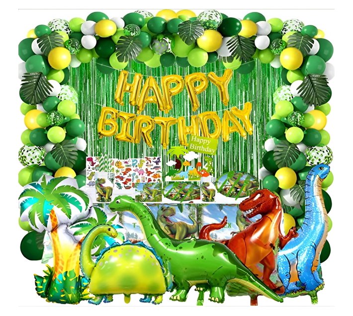 Dinosaur Birthday Party Decorations Packs Ballons 224 Pieces Makro
