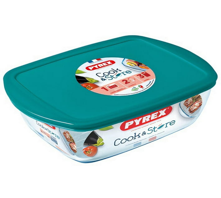 PYREX Glass Fridge Container 0.4 l (White) Makro