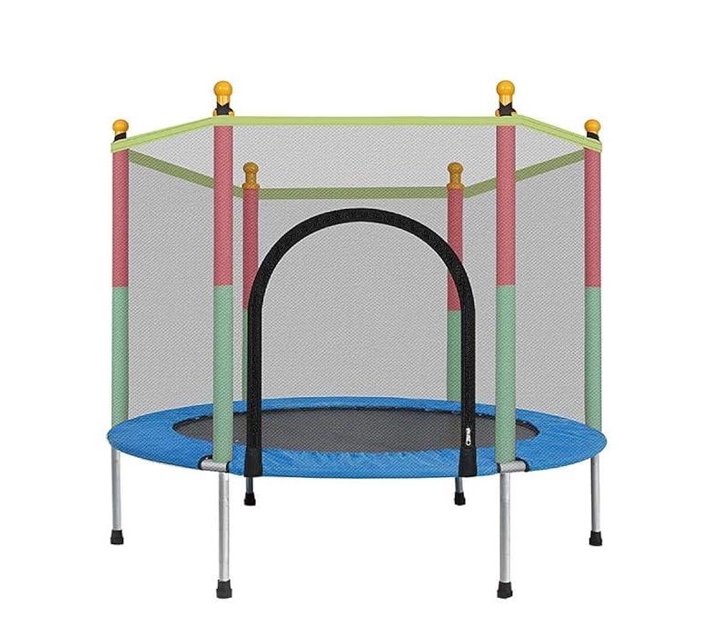 Someone’s in a Makro KIDS Trampoline With Fence Jumping Bounce Bed