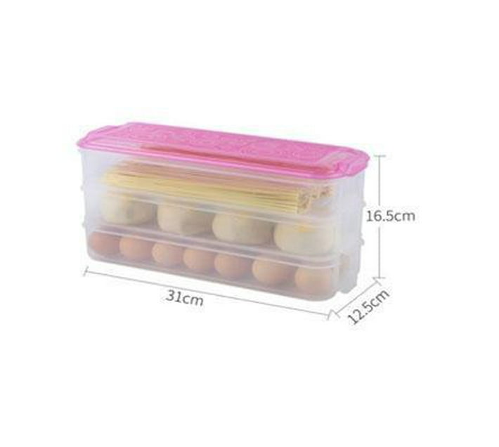 Someone’s in a Makro 3 Tier Stackable Food Storage Containers Pink Mood