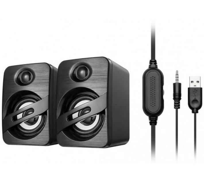 astrum Wired Laptop/Desktop Speaker Stereo (Black, NA) Makro