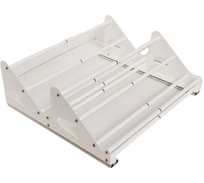 ROCO Adjustable Shoe Rack White 750mm - 1100mm Steel Rack Shelf For ...