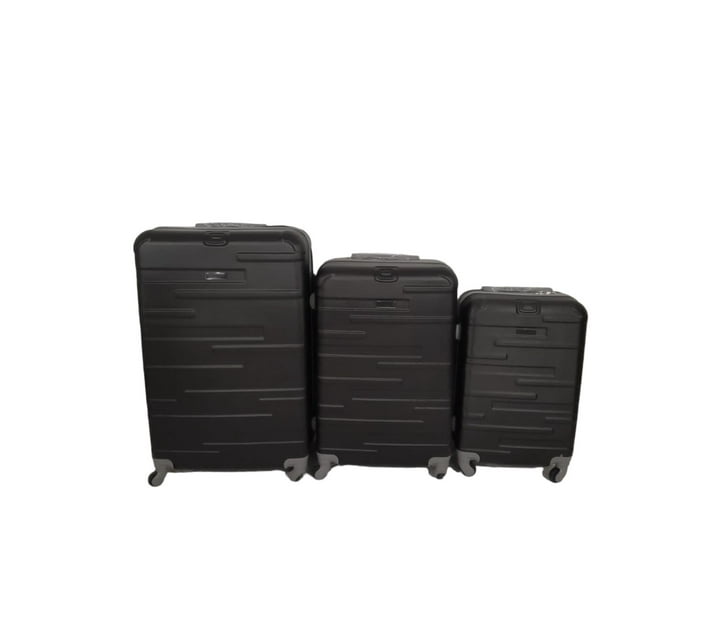 3 Piece Travel Luggage Suitcase Bag Set A03 – Black | Makro