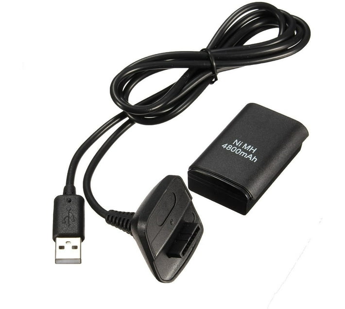 Nextek Xbox 360 Wireless Controller Charging Kit Battery Pack Worldwide Adaptor Black Makro